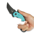 Coltello pieghevole Kubey Jaw Karambit - Tiffany Blue G10