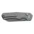 Kunwu Knives Chad - Stonewashed - Titanium סכין מתקפלת, Diamond Texture