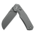 Kunwu Knives Compact Chad - Stonewashed - Titanium sulankstomas peilis, Diamond Texture