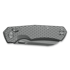 Kunwu Knives Compact Chad - Stonewashed - Titanium sulankstomas peilis, Diamond Texture