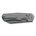 Kunwu Knives Compact Chad - Stonewashed - Titanium sulankstomas peilis, Diamond Texture