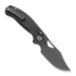 Kunwu Knives Django - Stonewashed - Titanium foldekniv, Diamond Texture