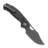 Kunwu Knives Django - Stonewashed - Titanium kääntöveitsi, Diamond Texture