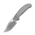 Kunwu Knives Django XL - Satin - Titanium összecsukható kés, Diamond Texture