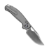 Kunwu Knives Django XL - Satin - Titanium összecsukható kés, Diamond Texture