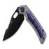 Kunwu Knives Jericho - DLC - Titanium sulankstomas peilis, Honeydew Texture + Timascus Inlay