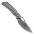 Kunwu Knives Jericho - Satin - Titanium sulankstomas peilis, Orange Peel Texture + Timascus Inlay