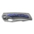 Kunwu Knives Jericho - Satin - Titanium sulankstomas peilis, Orange Peel Texture + Timascus Inlay