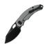 Kunwu Knives Lefty ComPadre - DLC - Titanium folding knife, Diamond Texture