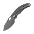 Kunwu Knives - Lefty ComPadre - Stonewashed - Titanium, Diamond Texture