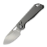 Kunwu Knives Pulsar XL - Satin - Titanium összecsukható kés, Diamond Texture