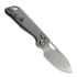 Kunwu Knives Pulsar XL - Satin - Titanium összecsukható kés, Diamond Texture