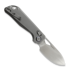 Kunwu Knives Pulsar XL - Satin - Titanium Taschenmesser, Orange Peel Texture