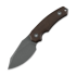 Coltello Kunwu Knives Stiffy D. - Stonewashed - Micarta, marrone