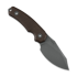 Kunwu Knives Stiffy D. - Stonewashed - Micarta knife, brown