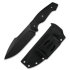Kunwu Knives Stiffy G. - Teflon - Micarta kniv, svart