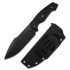 Kunwu Knives Stiffy G. - Teflon - Micarta סכין, שחור