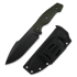 Kunwu Knives Stiffy G. - Teflon - Micarta peilis, žalia