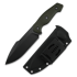 Kunwu Knives Stiffy G. - Teflon - Micarta סכין, ירוק