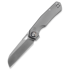 Kunwu Knives TAO Sheepsfoot - Satin - Titanium folding knife, Orange Peel Texture