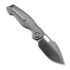 Kunwu Knives Verta Gringo - Satin - Titanium sulankstomas peilis, Orange Peel Texture