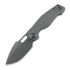 Kunwu Knives Verta Gringo - Stonewashed - Titanium סכין מתקפלת, Honeydew Texture