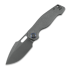 Kunwu Knives Verta Gringo - Stonewashed - Titanium kääntöveitsi, Honeydew Texture