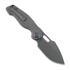 Kunwu Knives Verta Gringo - Stonewashed - Titanium סכין מתקפלת, Honeydew Texture