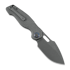 Kunwu Knives Verta Gringo - Stonewashed - Titanium kääntöveitsi, Honeydew Texture