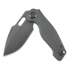 Kunwu Knives Verta Gringo - Stonewashed - Titanium סכין מתקפלת, Honeydew Texture