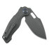 Kunwu Knives Verta Gringo - Stonewashed - Titanium סכין מתקפלת, Honeydew Texture