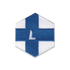 Lamnia - Finland National Flag Hexagon