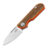 Liong Mah Designs Traveller Sheepsfoot kääntöveitsi, Brown Micarta