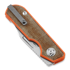 Liong Mah Designs Traveller Spear Point sulankstomas peilis, Brown Micarta
