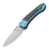 Coltello pieghevole Lionsteel Twain - MagnaCut - Solid Ti Blue + Solid CF TWBLCF
