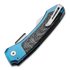 Lionsteel Twain - MagnaCut - Solid Ti Blue + Solid CF sulankstomas peilis TWBLCF