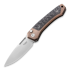 Lionsteel Twain - MagnaCut - Solid Ti Bronzed + Solid CF sulankstomas peilis TWBRCF