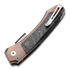 Lionsteel Twain - MagnaCut - Solid Ti Bronzed + Solid CF sulankstomas peilis TWBRCF