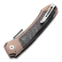 Coltello pieghevole Lionsteel Twain - MagnaCut - Solid Ti Bronzed + Solid CF TWBRCF