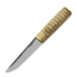 M.M Custom Knives Puukko knife, Curly birch, deer antler