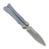 Maxace Loran II Comb balisong trainer, Blue Titanium