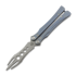 Maxace Loran II Wrench balisong trainer, Blue Titanium