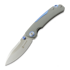 Maxace Toucan folding knife, Grey G-10 & Blue Aluminum