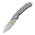 Maxace Toucan folding knife, Grey G-10 & Blue Aluminum
