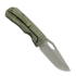 Couteau pliant McNees Custom Knives Little Dixon, Green/Bronze Frag Titanium