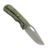 Couteau pliant McNees Custom Knives Little Dixon, Green/Bronze Frag Titanium