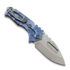 Medford Genesis T S45VN Tumbled DP foldekniv, Flamed & Blue "Stained Glass"
