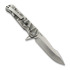 Medford Gigantes S45VN Tumbled sulankstomas peilis, Silver "Stained Glass"