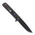 Medford M-48 folding knife, S45VN PVD Blade, Black Handle, PVD Spring