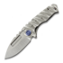 Medford Micro T Magnacut Tumbled DP sulankstomas peilis, Silver "Lightning"